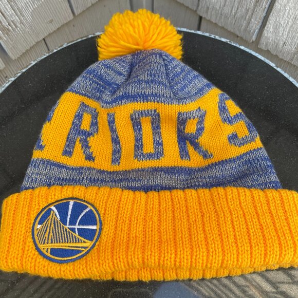 Mitchell & Ness Golden State Warriors Winter Beanie Toque Hat - Picture 1 of 4